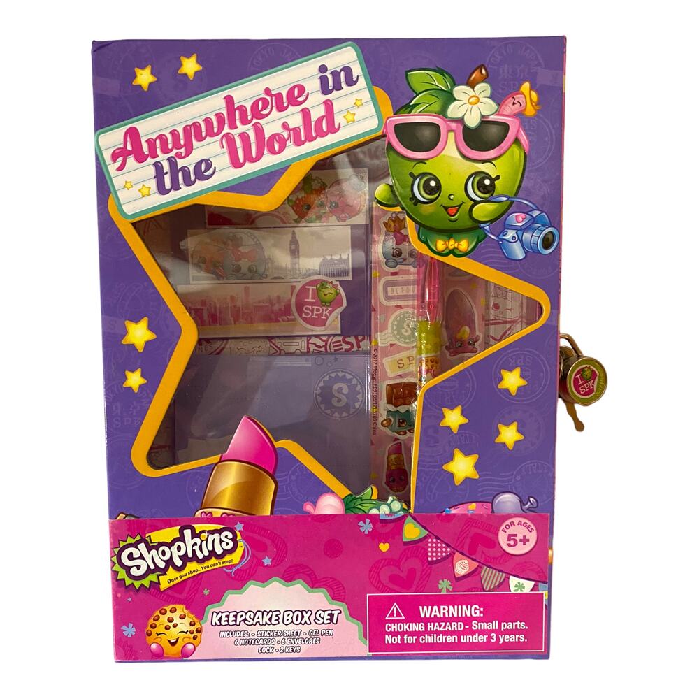 Shopkins Keepsake Box Set | Anywhere in the World Stationery, Stickers, Gel Pen